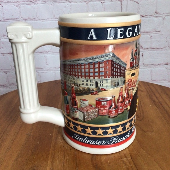 2002 State Convention Stein Budweiser Busch Family Series 16559 2 of 6 - Picture 4 of 6